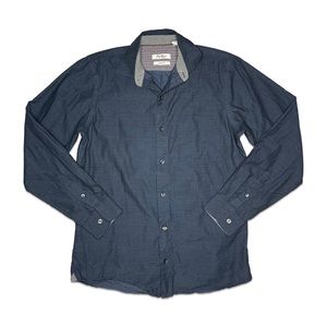 Van Heusen Slim Fit Navy Blue Dress Shirt